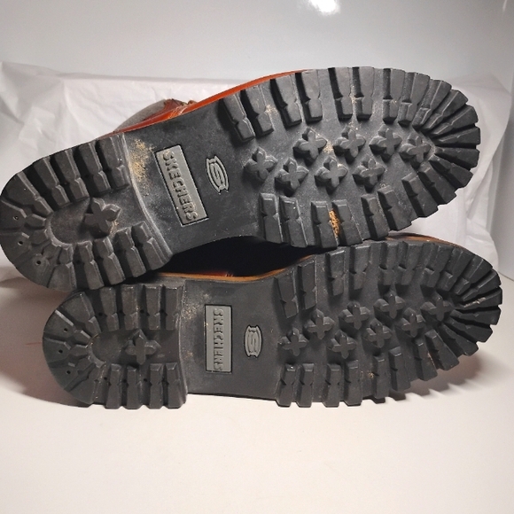 Skechers Mens Brown Leather Boots Size 10- A+ Condition - Picture 6 of 7